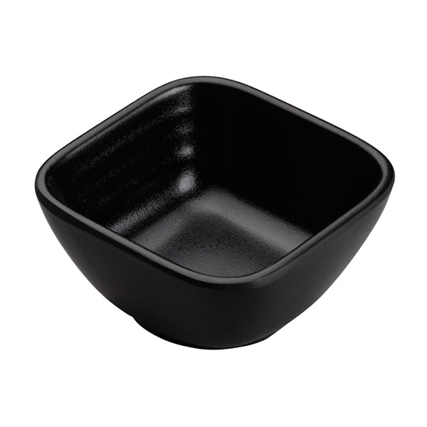 WINCO - 2 5/8" MELAMINE SQUARE DISH BLACK 1EA
