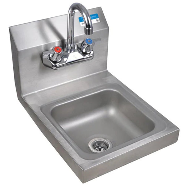 BK RESOURCES - BKHS-W-SS-P-G 12" MOUNT HAND SINK W/ FAUCET