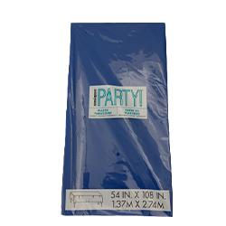 UNIQUE - ROYAL BLUE RECT PLASTIC TABLE COVER 54X108 EA