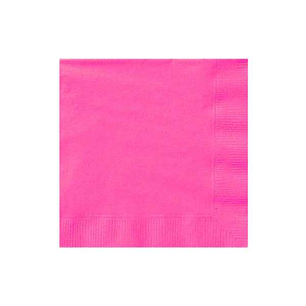 UNIQUE - HOT PINK BEVERAGE NAPKINS 20CT