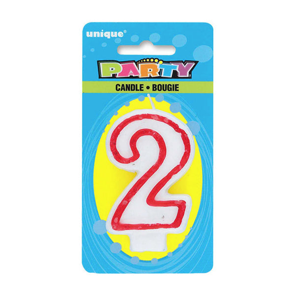 UNIQUE - DELUXE NUMERAL CANDLE 2 1EA
