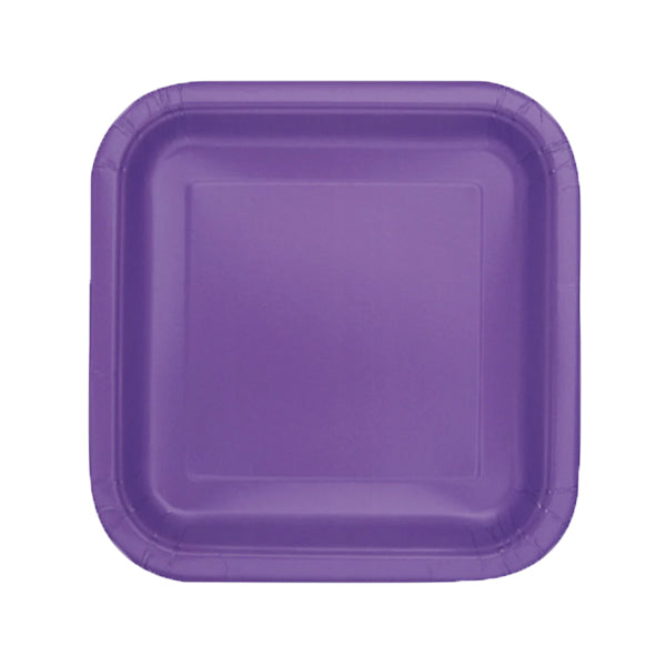 UNIQUE - NEON PURPLE PLATES 7" EA