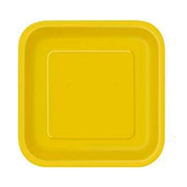 UNIQUE - NEON YELLOW PLATES 9" EA