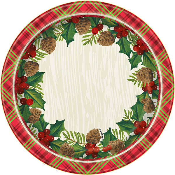 UNIQUE - CHRISTMAS RED POINSETTA 7" PLATES (8) EA