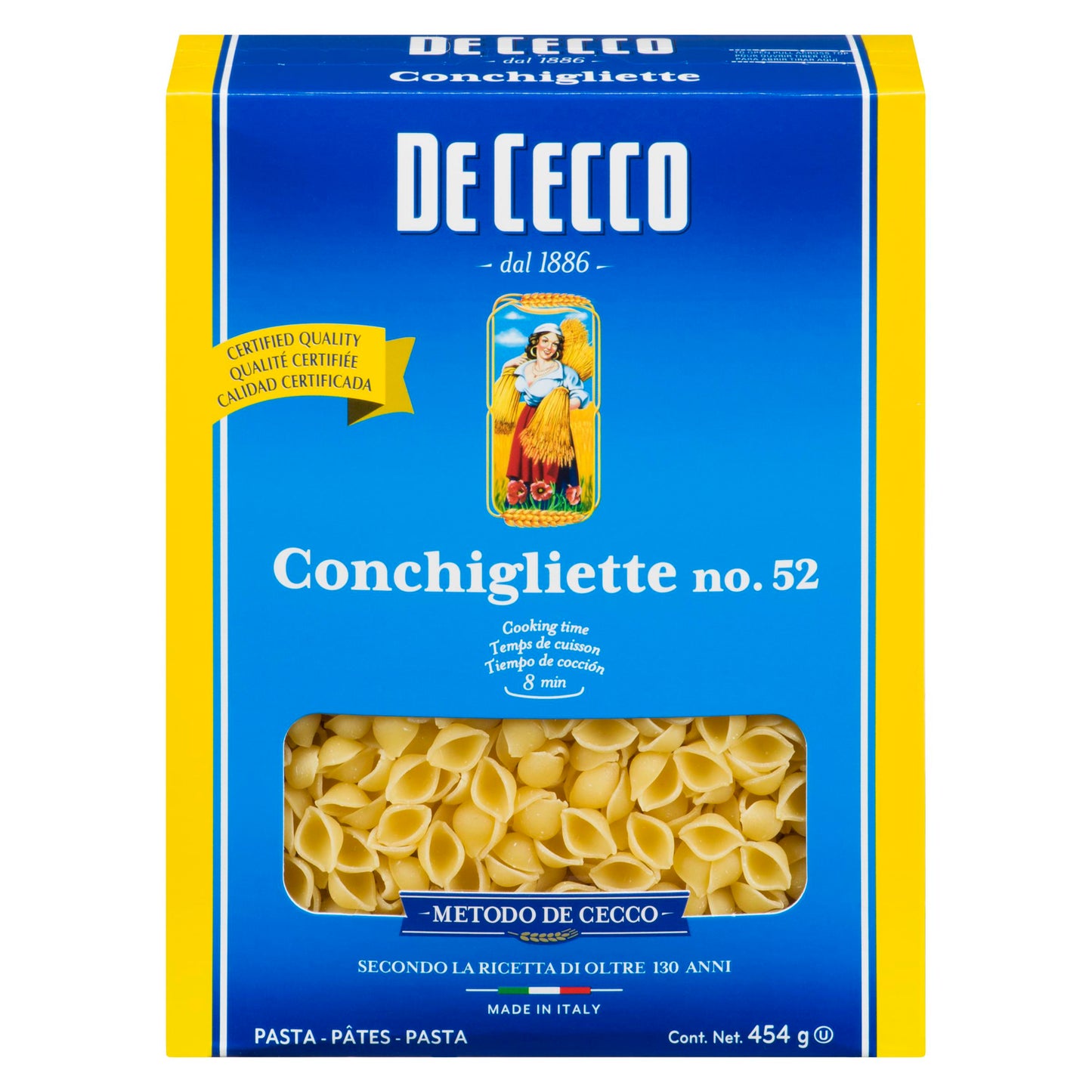 DE CECCO - #52 CONCHIGLIETTE 454GR