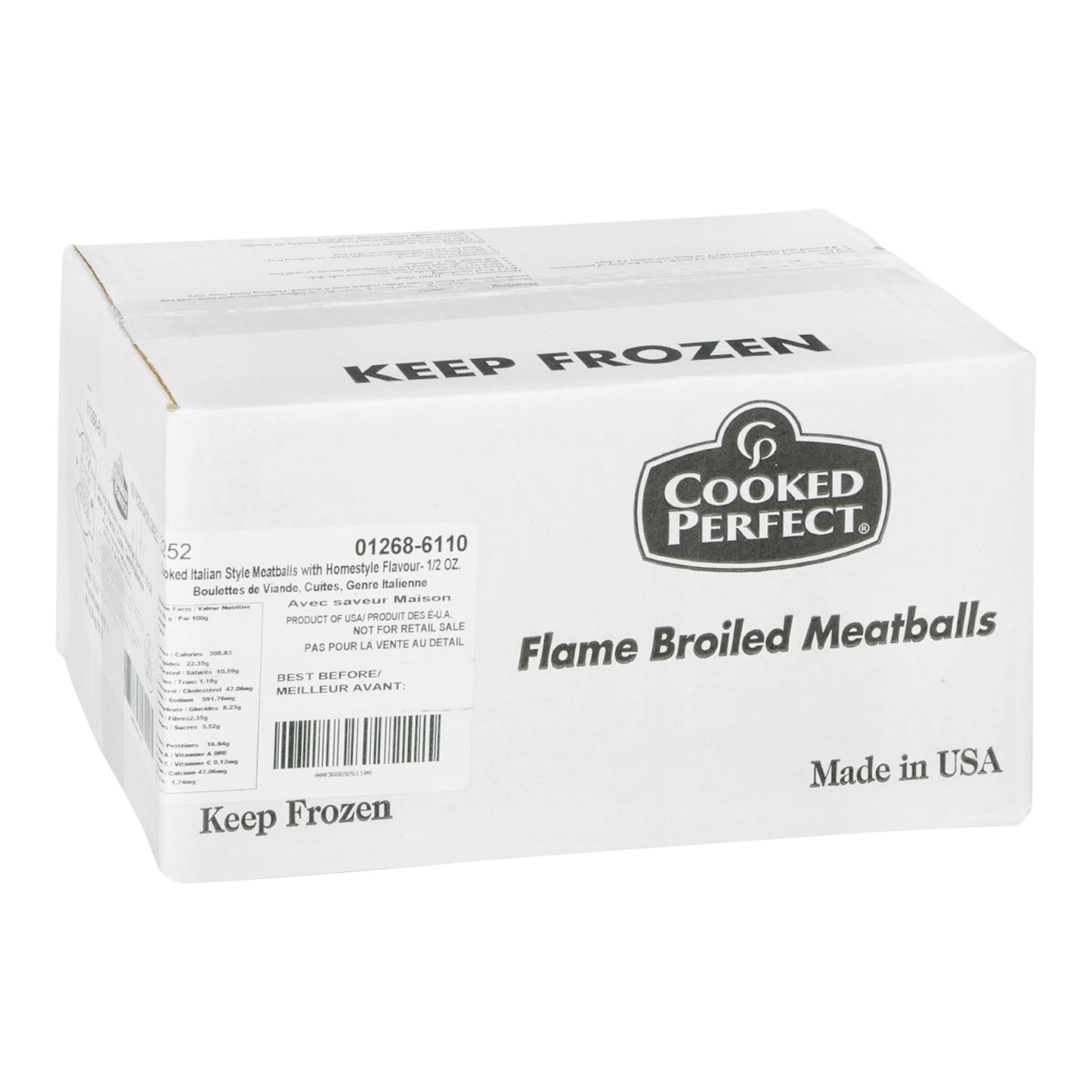 COOKED PERFECT - 0.5oz MEATBALLS 2x5 LB