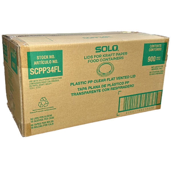 DART - PP FLAT VENTED LID FOR 3oz PAPER FOOD CONTAINER 18x50 CT