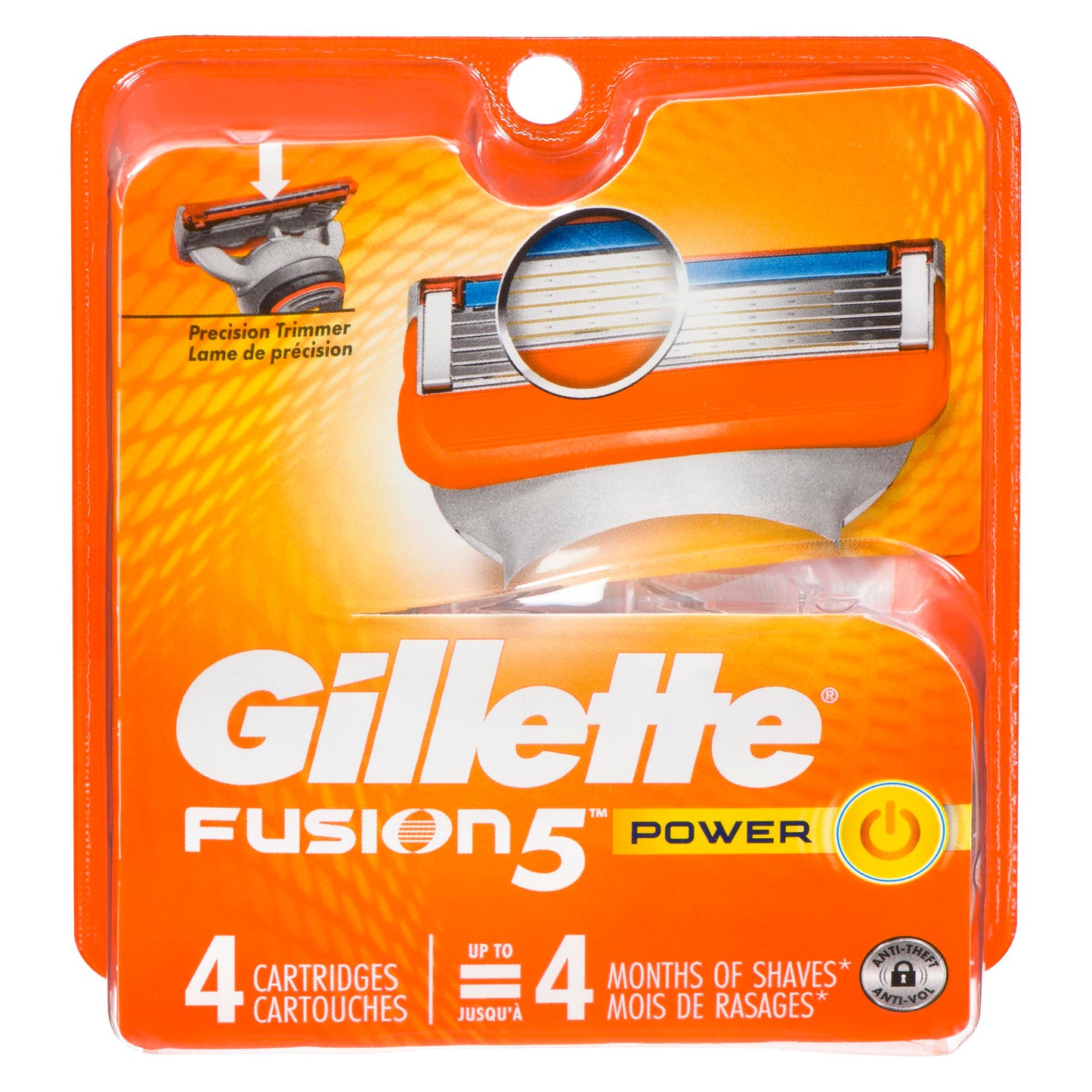 GILLETTE - POWER FUSION 5 MEN RAZOR BLADE 4EA