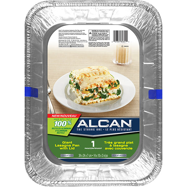ALCAN - GIANT LASAGNA PAN WITH PLASTIC TRAVEL LID 1PC