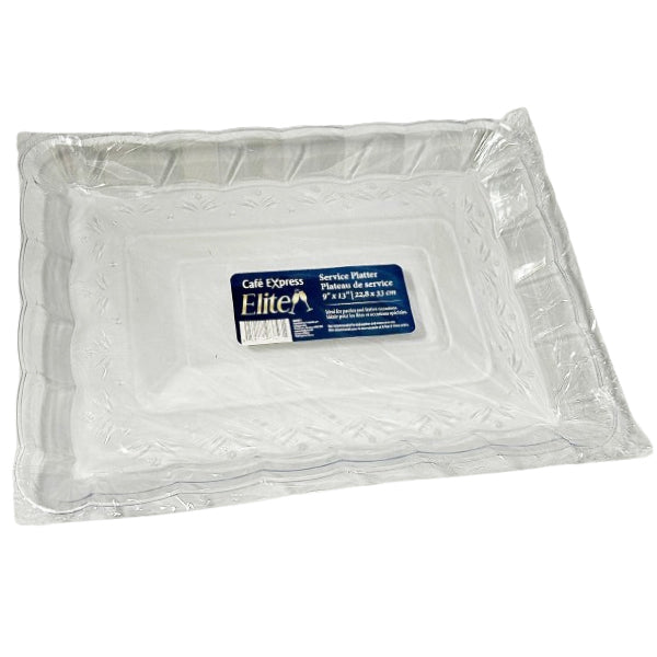 ELITE - 9"X13" CLEAR SERVING TRAY 1EA