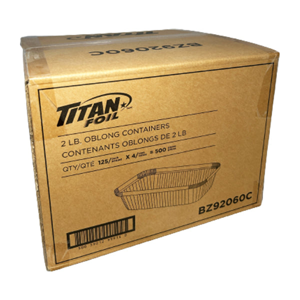 TITAN - FOIL 2LB OBLONG CONTAINERS 4x125 EA