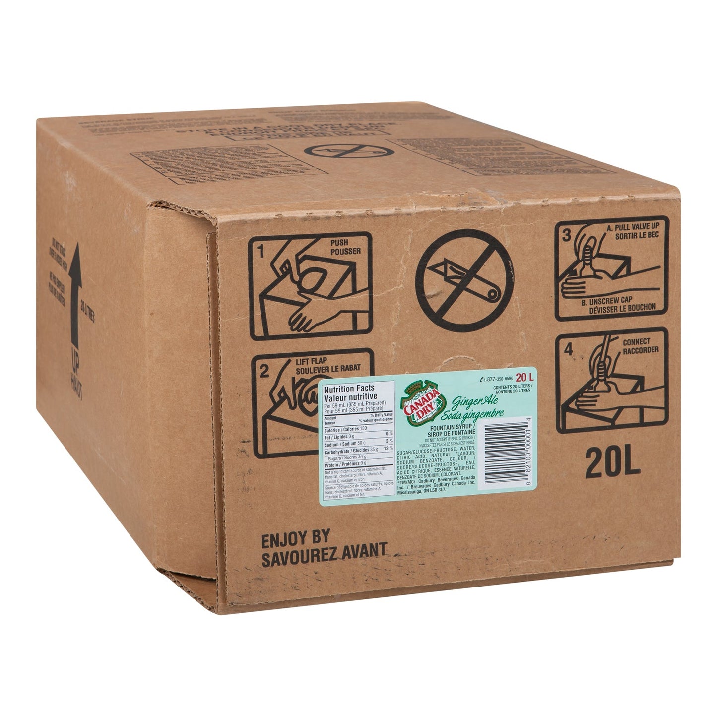 CANADA DRY - GINGER ALE BIB 20LT