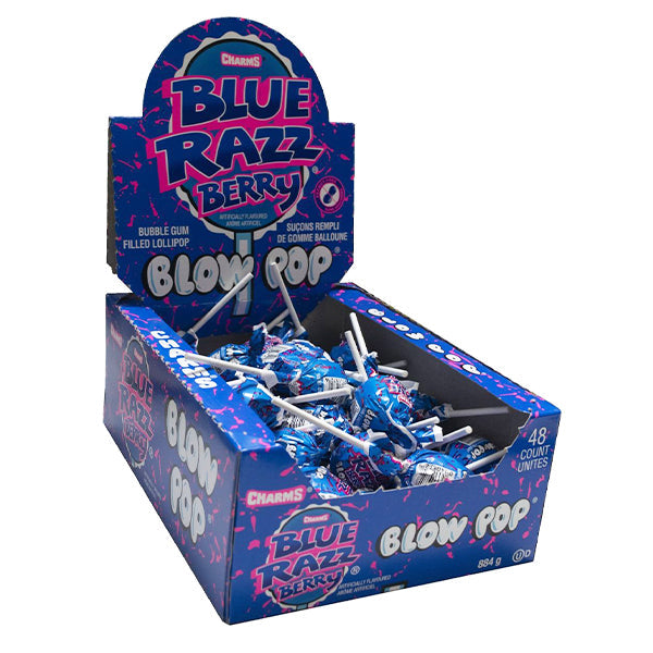 CHARMS - BLUE RAZZ POP 48EA