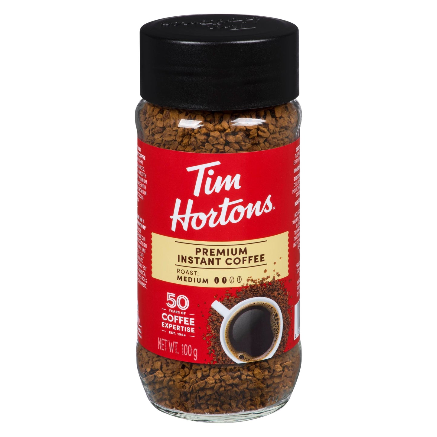 TIM HORTONS - MEDIUM ROAST INSTANT COFFEE 100GR