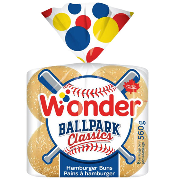 WONDER - BREAD BALLPARK HAMBURGER BUNS 560GR