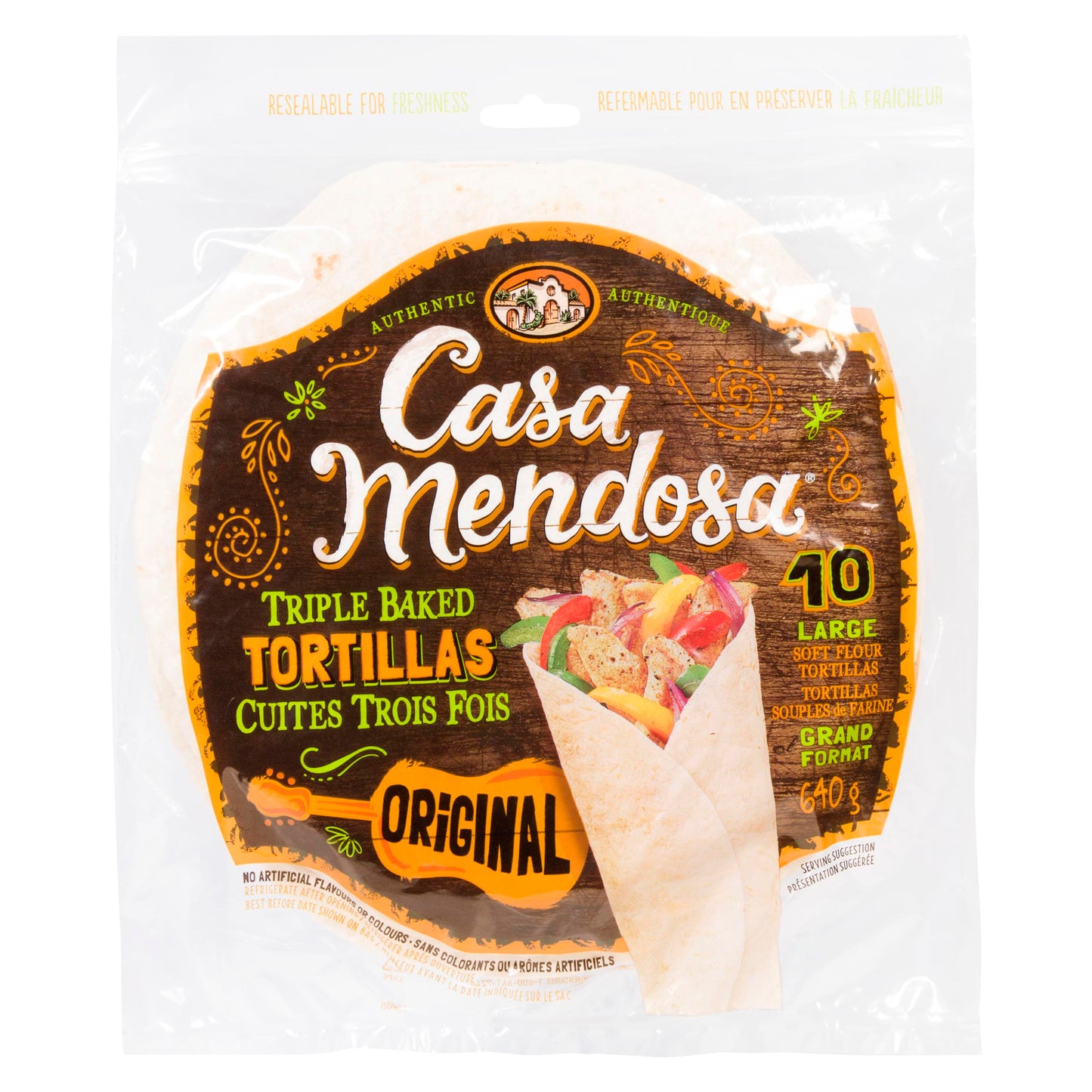 CASA MENDOSA - TORTILLAS ORIGINAL LARGE 640GR