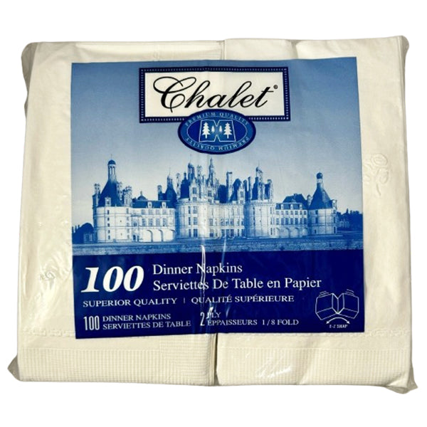 CHALET - DINNER NAPKINS 2PLY DNAP30100P 100EA