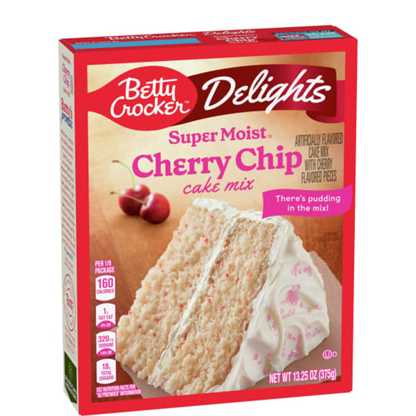 BETTY CROCKER - SUPER MOIST CHERRY CHIP CAKE MIX 375GR