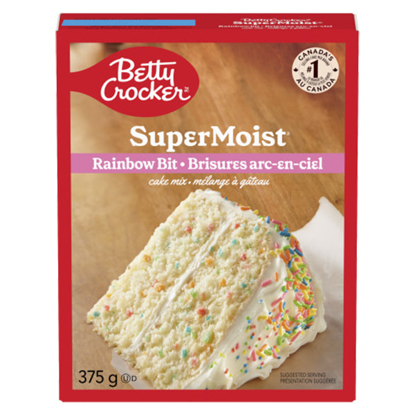 BETTY CROCKER - SUPER MOIST RAINBOW BIT CAKE MIX 375GR