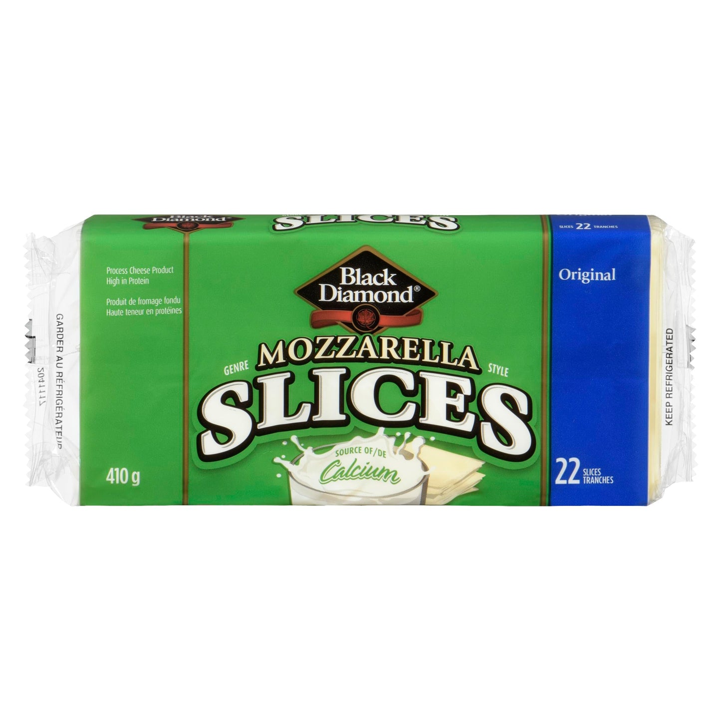 BLACK DIAMOND - MOZZARELLA SLICES THIN 410GR