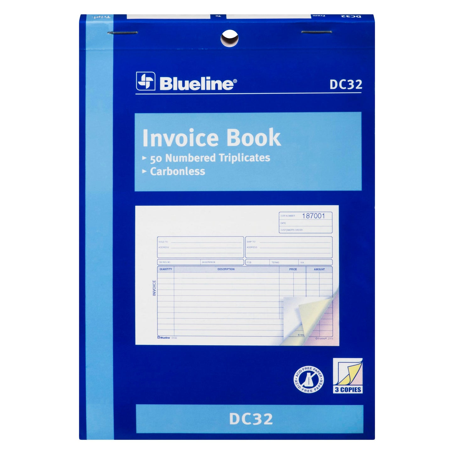 VLB - BLUELINE INVOICE BOOK DUPLICATES EA