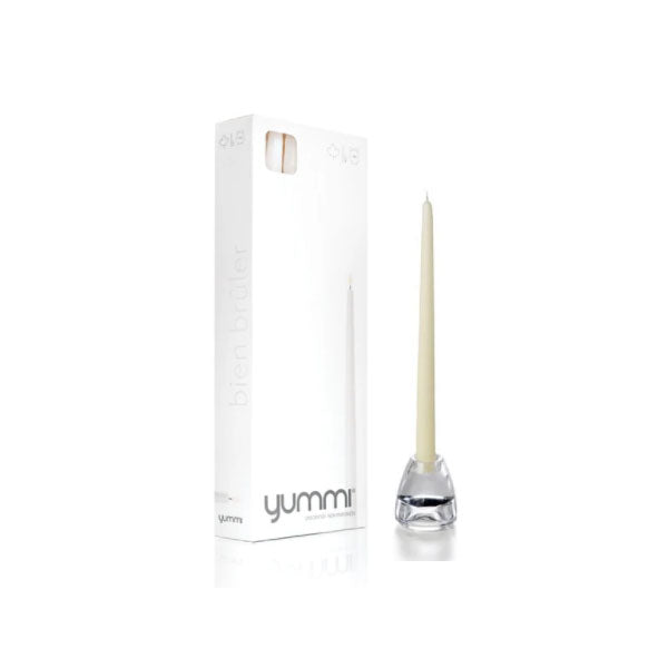 YUMMI - TAPER CANDLES 12IN IVORY 12EA