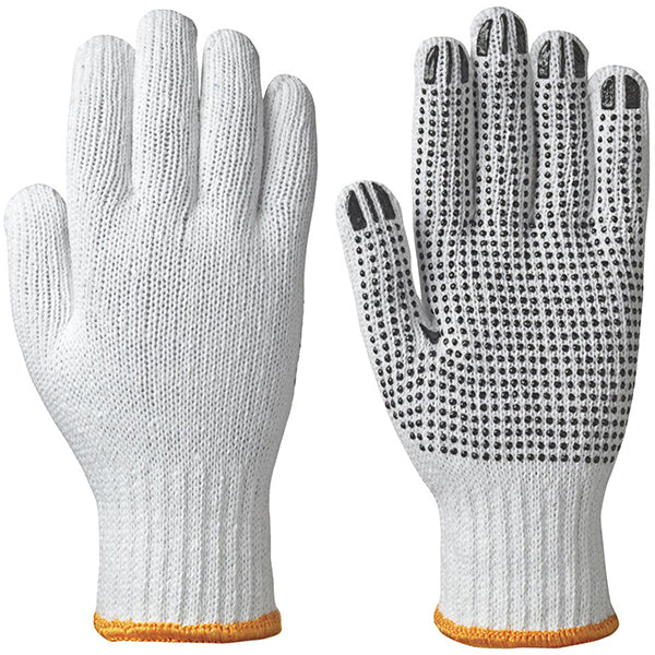 - WHITE COTTON DOTTED GLOVES EA