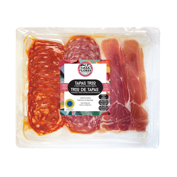 CASA FLORES - TAPAS JAMON CHORIZO Y SALCHICHON 120GR