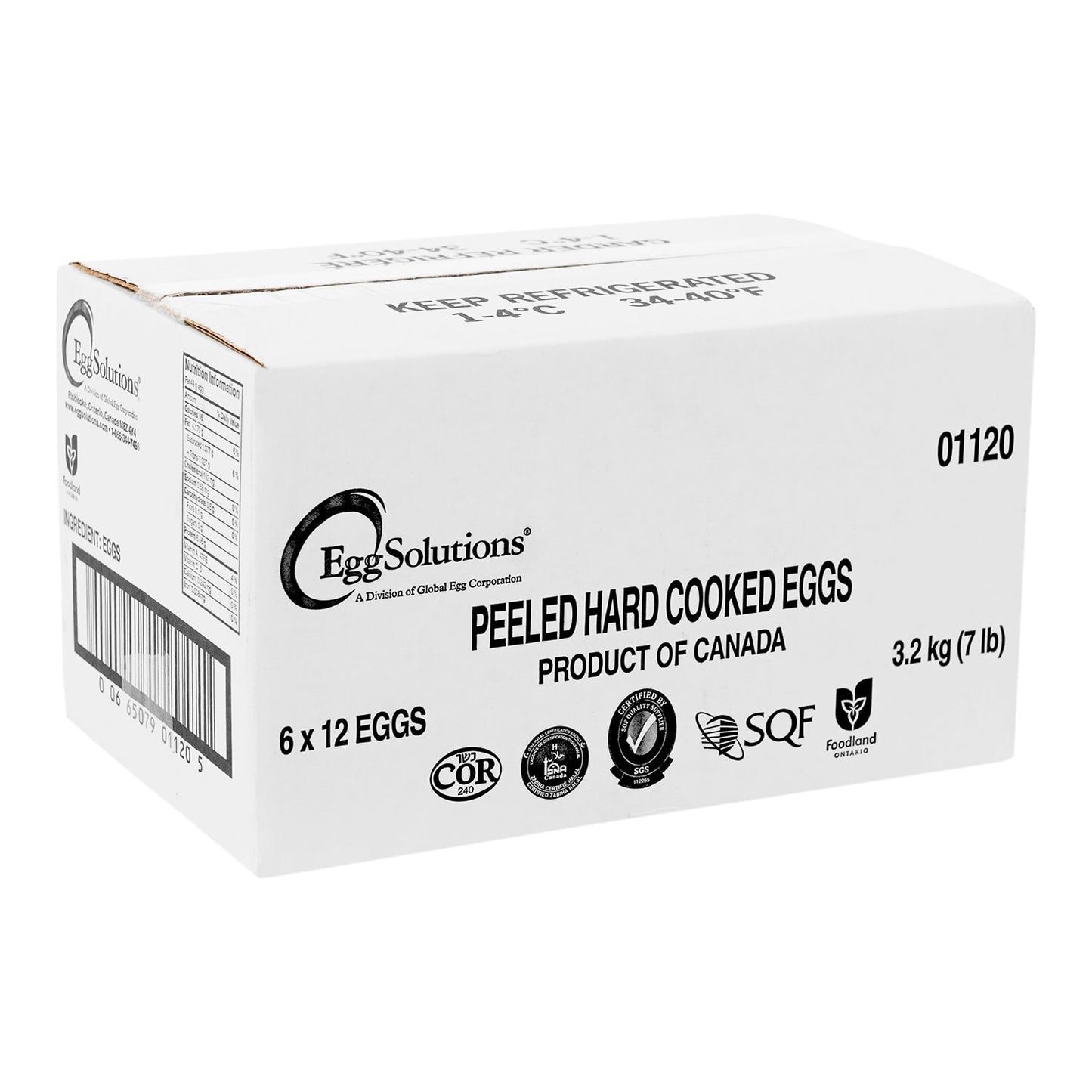 EGG SOLUTIONS - ES EGGS HARD COOKED PEELED 6x12 EA