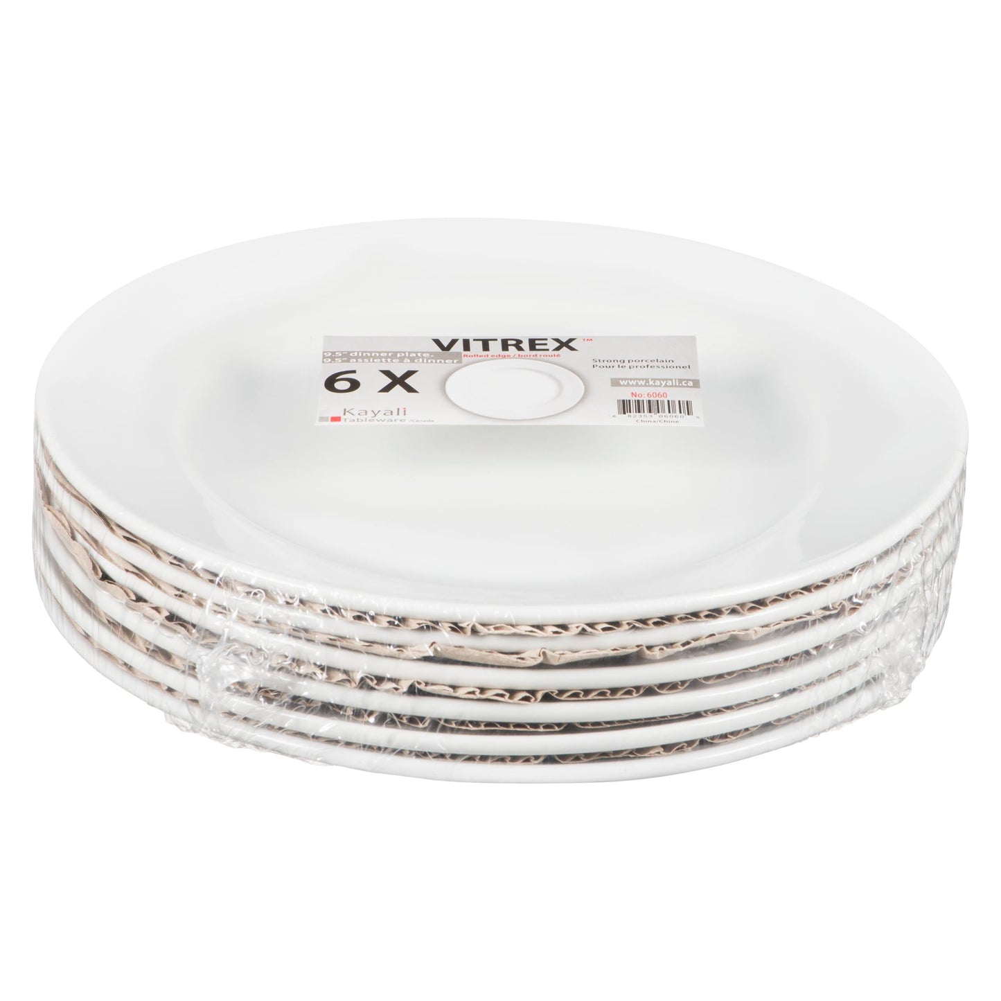 VITREX - 9.5IN NARROW RIM SIDE PLATE 6EA