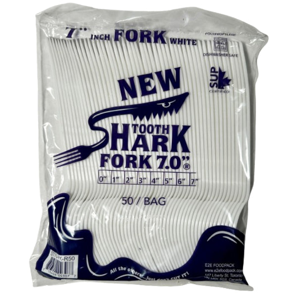E2E FOOD PACK - NESTED PP70 FORK WHITE 50UN
