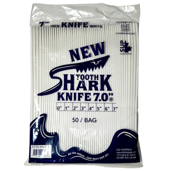 E2E FOOD PACK - NESTED PP70 KNIFE SHARK WHITE 50UN