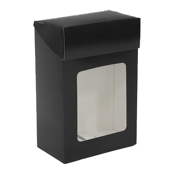 FOODIE FLIP TOP - BLACK LARGE BOX 5X3X7-1/2 10EA