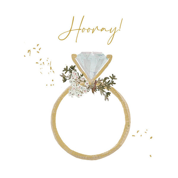ENGAGEMENT - HOORAY RING CARD