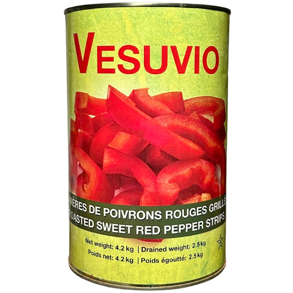 VESUVIO - ROASTED RED PEPPER STRIPS 4.2KG