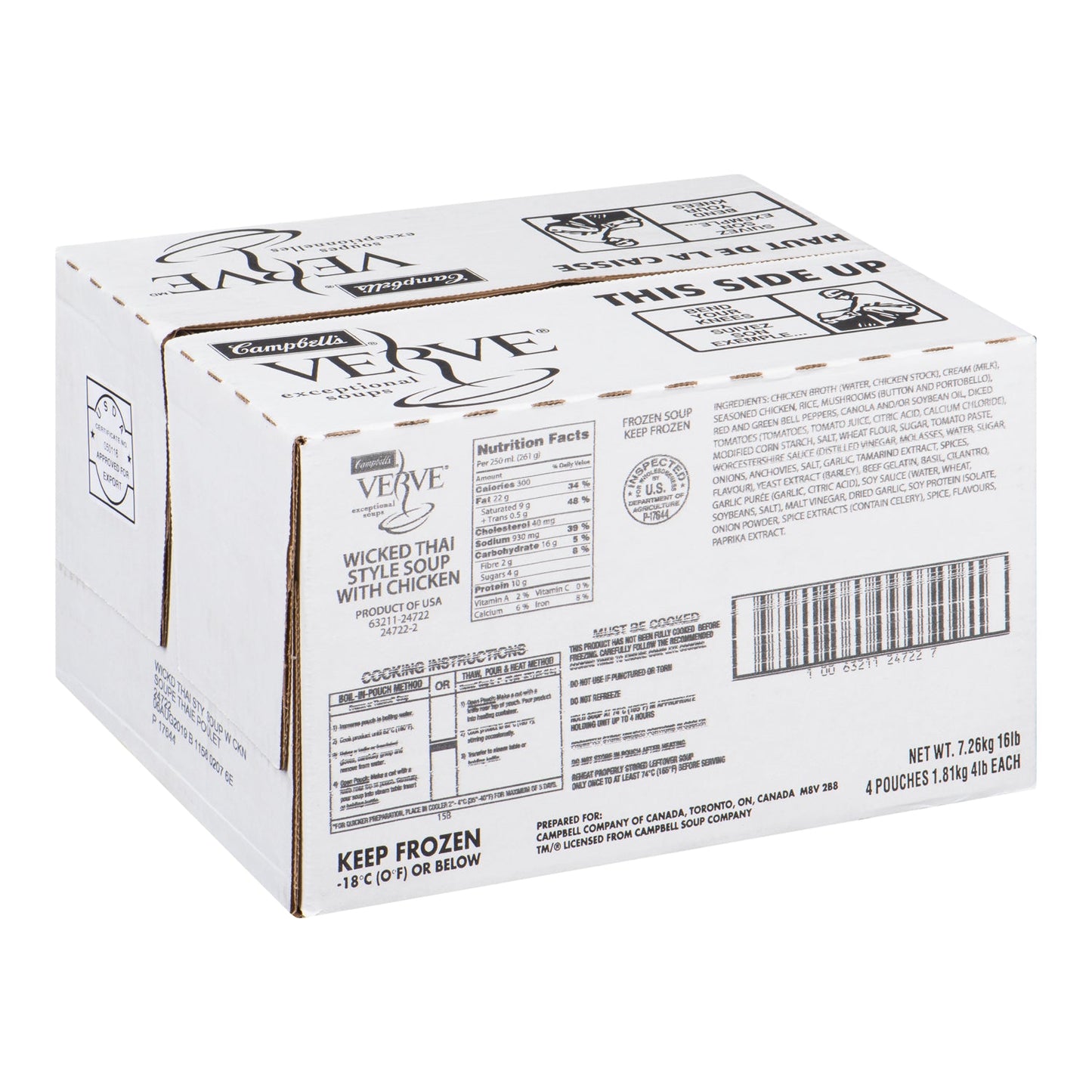 CAMPBELL - CAMPBELLS WICKED THAI STYLE SOUP WITH CHICKEN 4x4 LBS