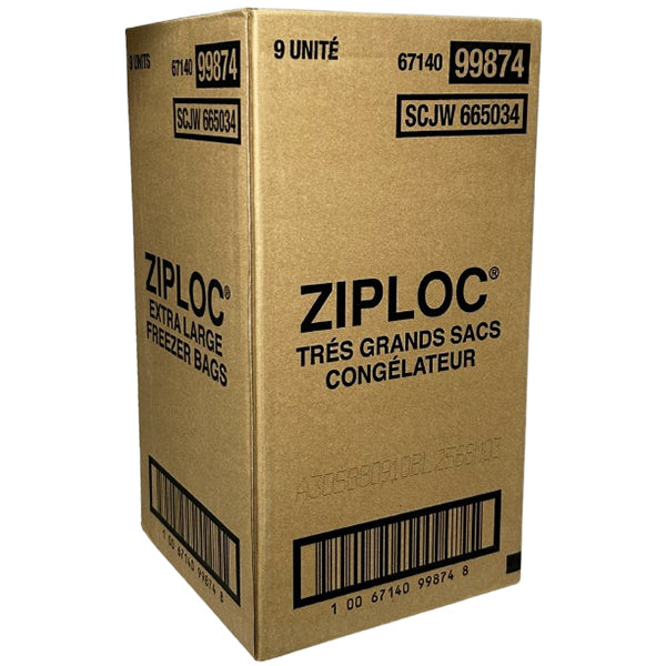 ZIPLOC - FREEZER BAGS EXTRA LARGE 9x10 EA