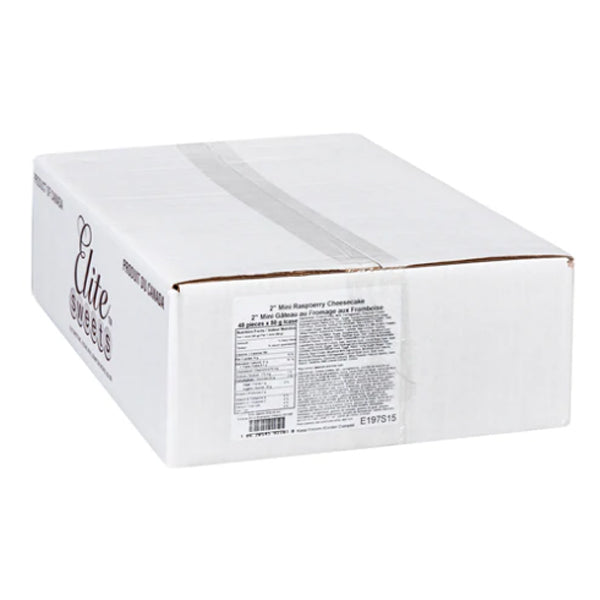 ELITE SWEETS - MINI RASPBERRY CHEESECAKE 48EA