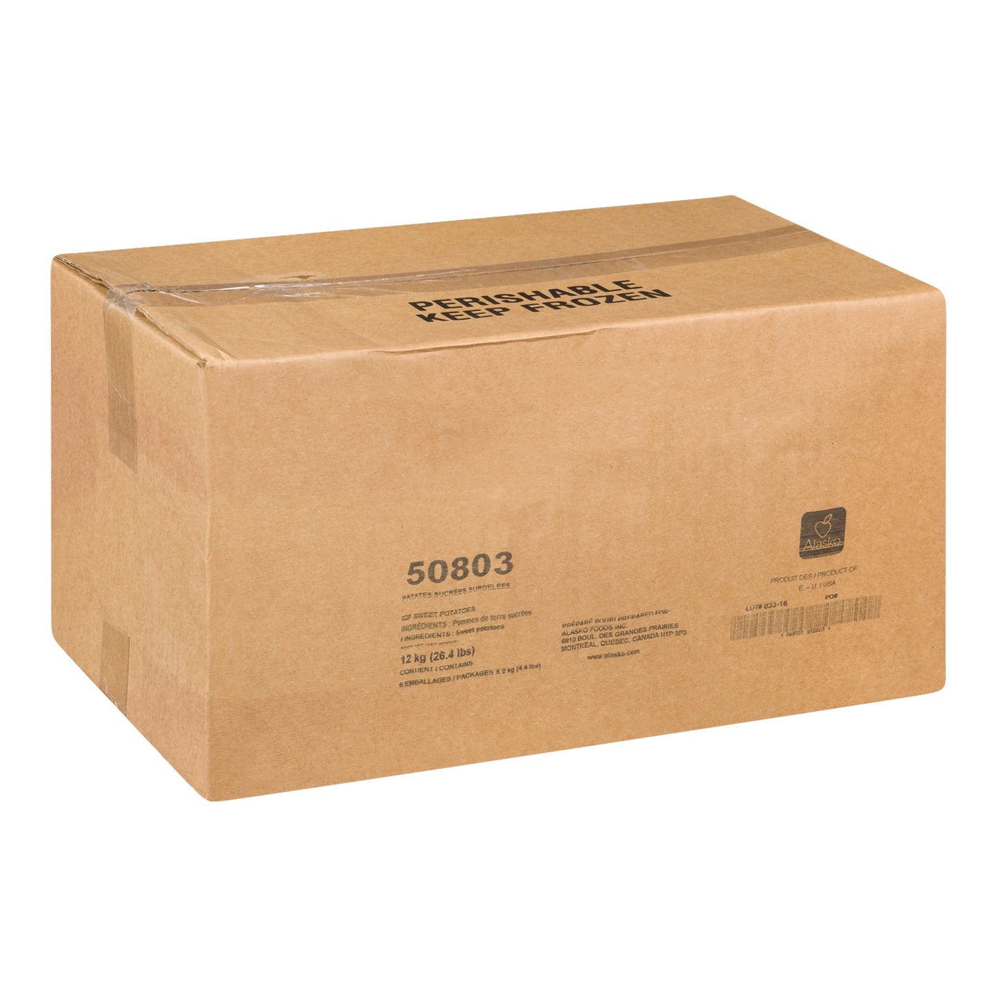 ALASKO - IQF DICED SWEET POTATO 6x2 KG