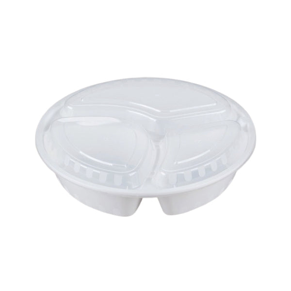 E2E FOODPACK - ROUND COMPARTMENT FOOD CONTAINER 48OZ 150EA