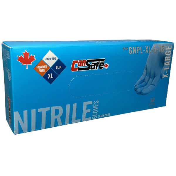 CAN SAFE - 8MM BLUE NITRILE XLARGE 10x50 EA