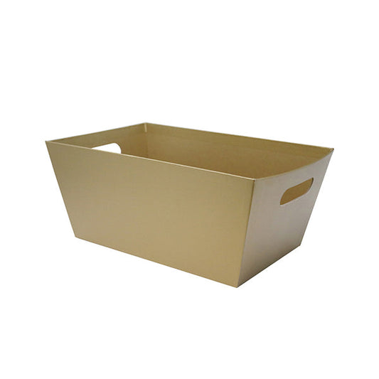 CREATIVE BAG - SMALL MARKET TRAY- METALLIC GOLD EA
