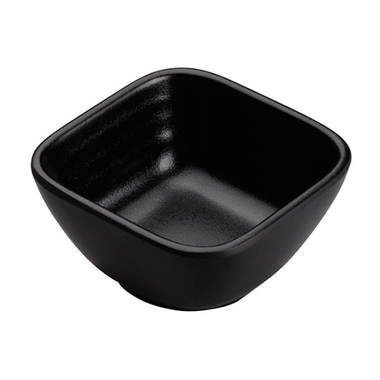 WINCO - 2 5/8" MELAMINE SQUARE DISH BLACK 1EA