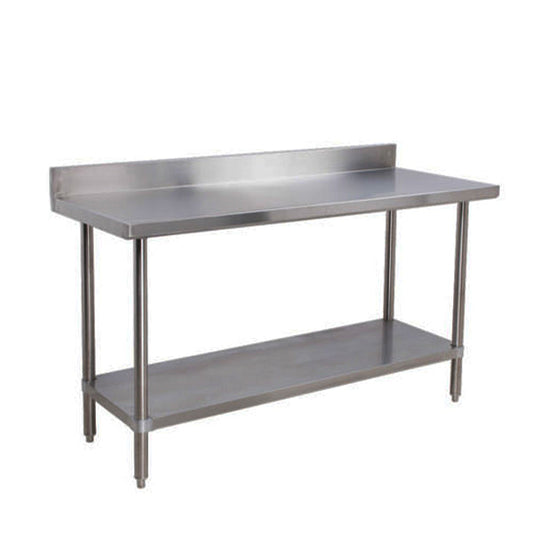 EFI - STAINLESS STEEL POLYBOARD WORKTABLE WITH 6IN BACKSPLASH 30 INx60 IN