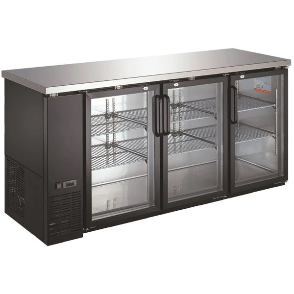 CANCO - BB-2473G 73" TRIPLE GLASS DOOR BACK BAR COOLER 73IN