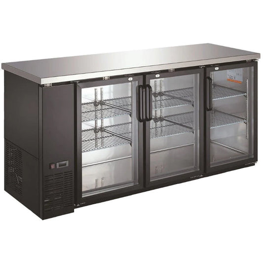 CANCO - BB-2473G 73" TRIPLE GLASS DOOR BACK BAR COOLER 73IN