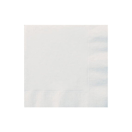 UNIQUE - BRIGHT WHITE BEVERAGE NAPKINS 20CT