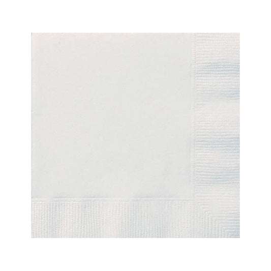 UNIQUE - BRIGHT WHITE LUNCHEON NAPKINS 20CT