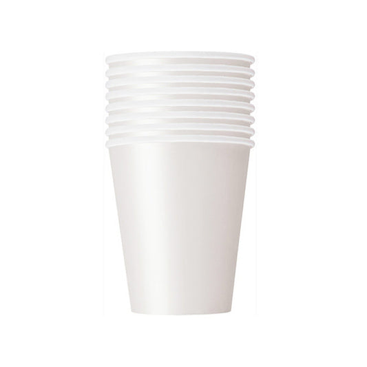 UNIQUE - 9oz WHITE PAPER CUPS EA