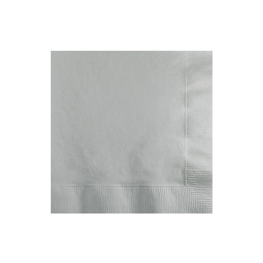 UNIQUE - 20PK SILVER BEVERAGE NAPKINS EA